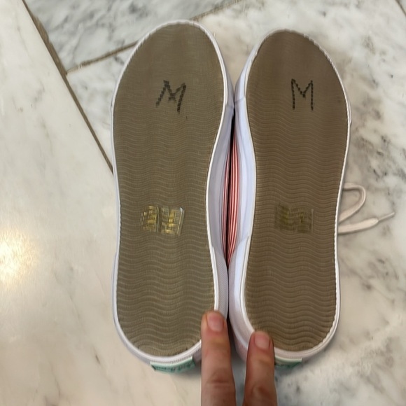 Jack Rogers 1960,  size 9, red white tie stripe flat lace-up sneakers, like new - Picture 7 of 10